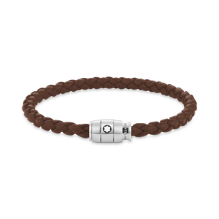 Large Soft Leather Fauve Brown Bracelet