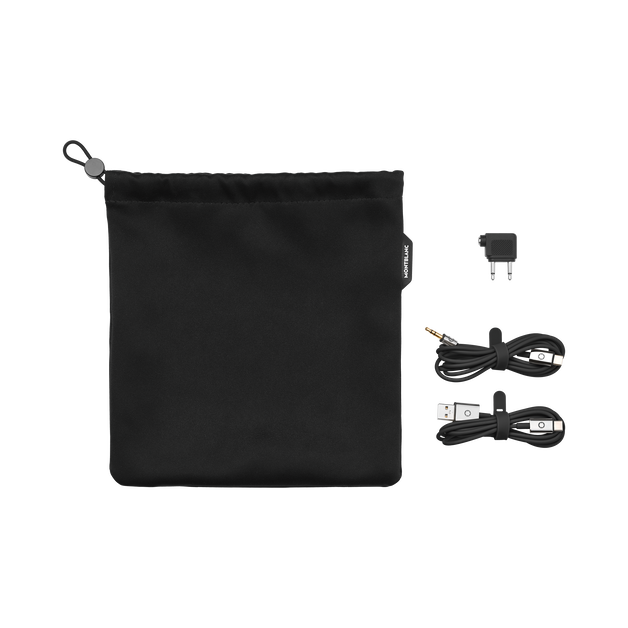 Black Travel Set for Montblanc MB 01 Headphones - 1
