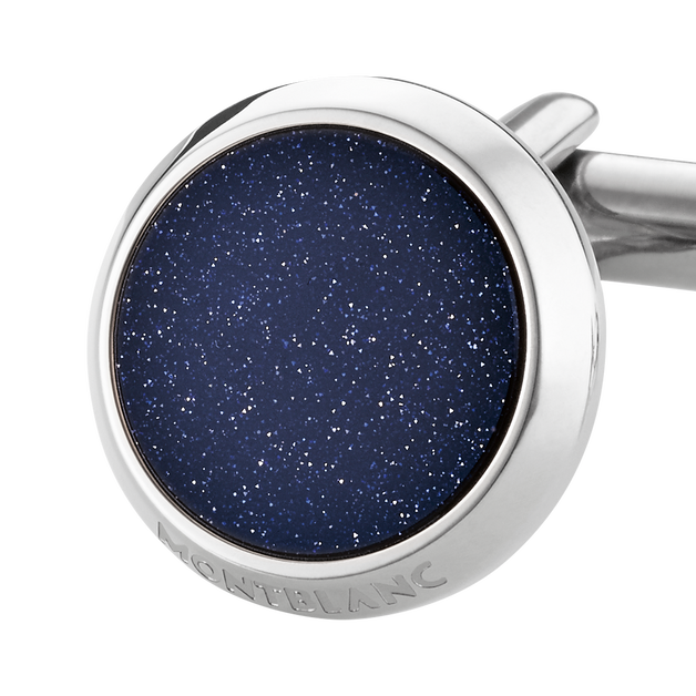 Meisterstück Cufflinks with Blue Goldstone Inlay - 2