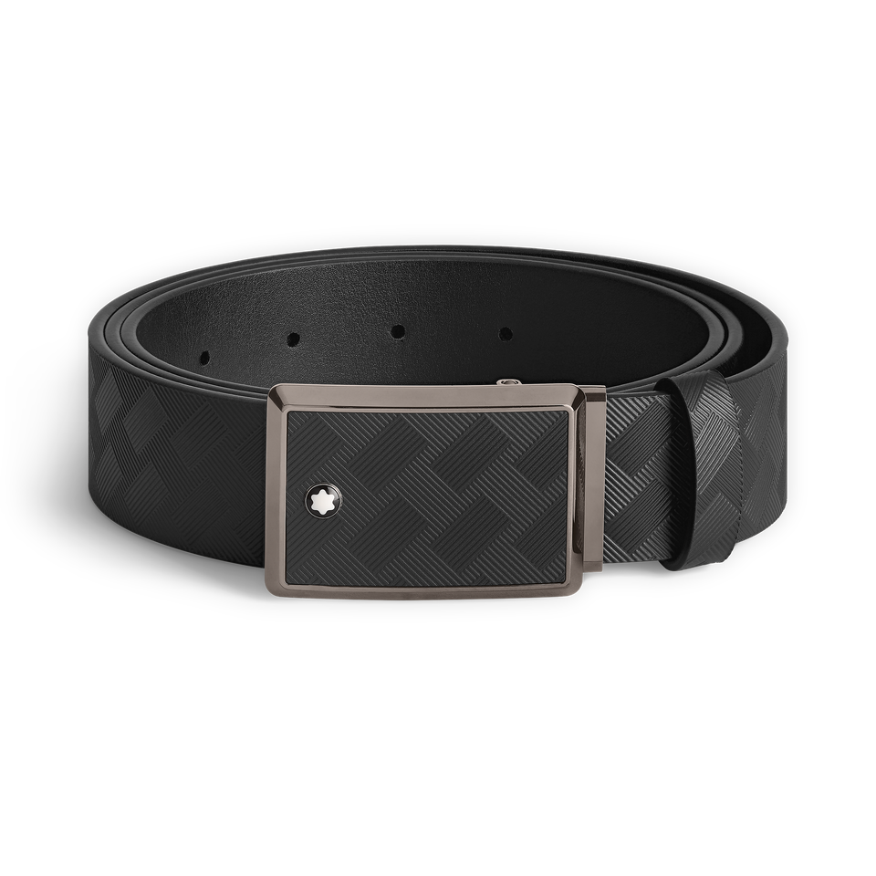 Black 35&nbsp;mm leather belt - 1