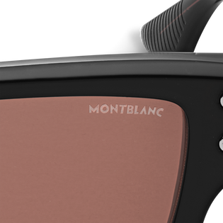 Rectangular Sunglasses with Black Acetate Frame 