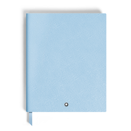 Large Notebook, Saffiano Leather, Pale Blue – Lined Pages