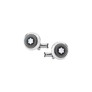 Cufflinks with Mother-of-Pearl Snowcap Emblem