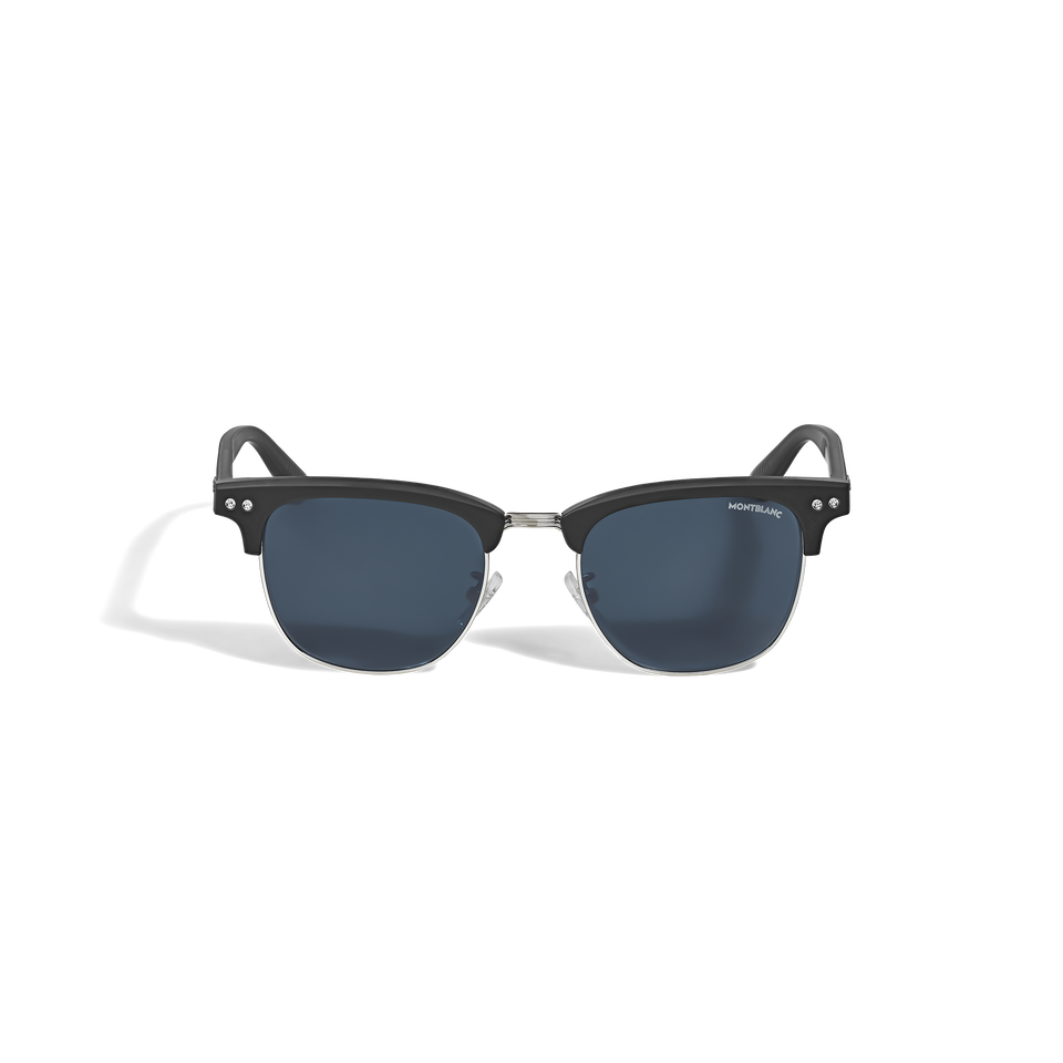Squared Sunglasses with Black Colored Acetate Frame - 1