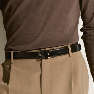 Black/brown 30&nbsp;mm reversible leather belt