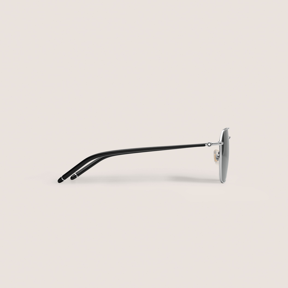 Squared Sunglasses with Silver Coloured Metal Frame  - 2