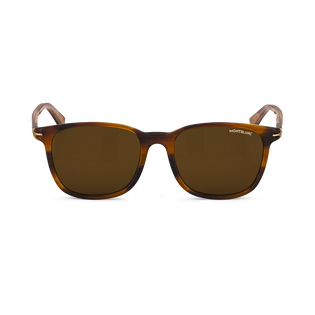 Squared sunglasses with Brown coloured Acetate Frame