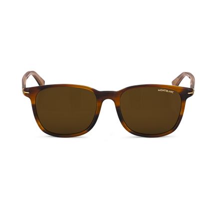 Squared sunglasses with Brown coloured Acetate Frame