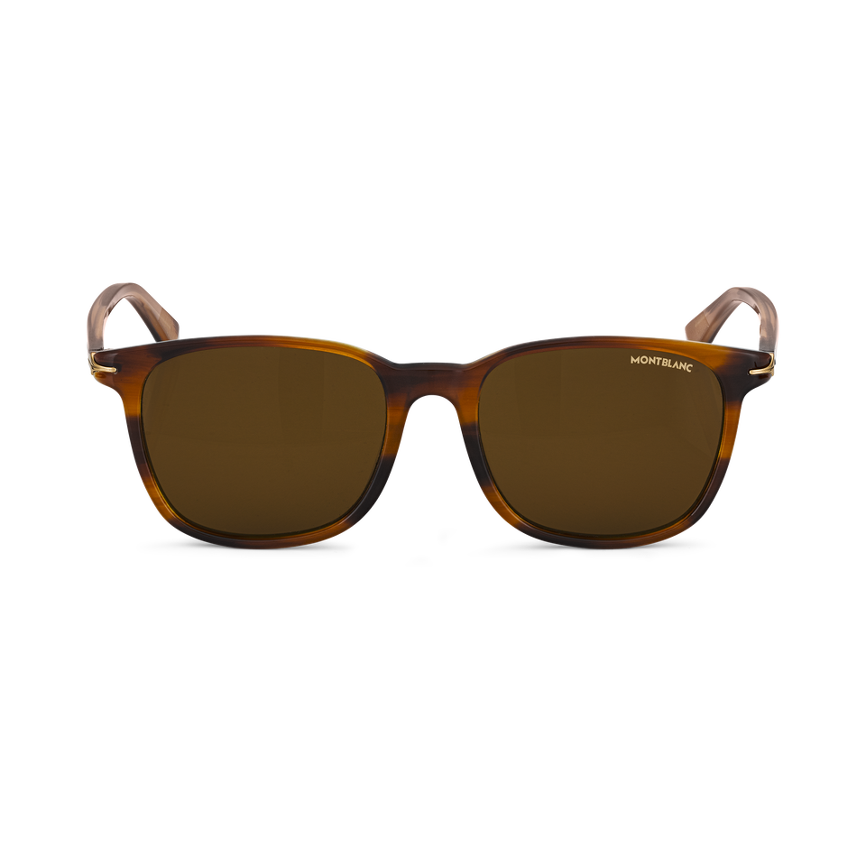 Squared sunglasses with Brown coloured Acetate Frame - 1