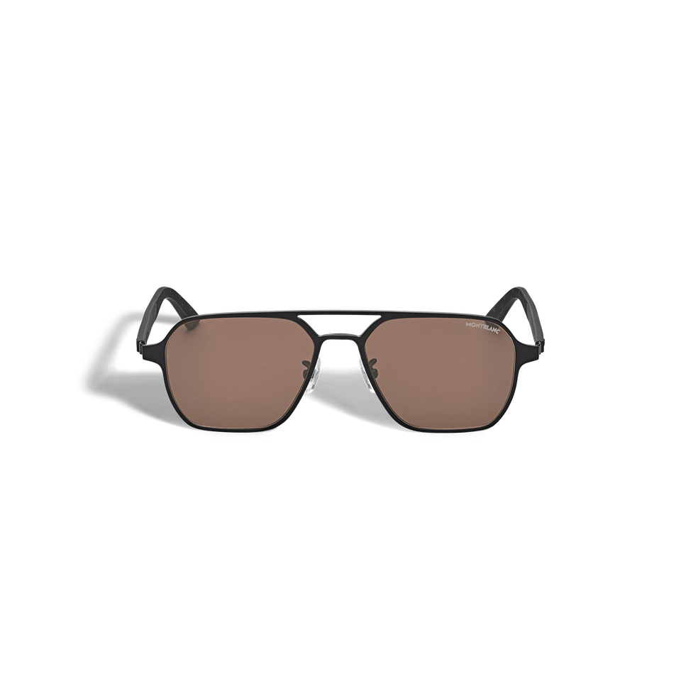 Squared Sunglasses with Black Metal Frame - 1