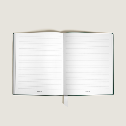 Large Notebook, Saffiano Leather, British Green – Lined Pages