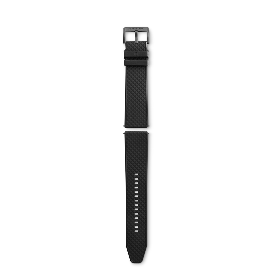 Black rubber strap with black pin buckle  - 1