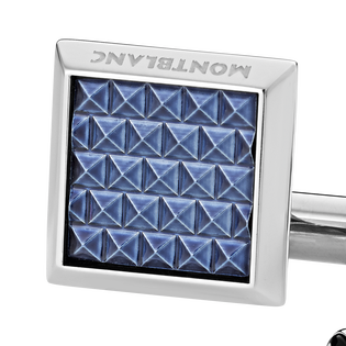 Meisterst&uuml;ck Rectangular Cufflinks with Geometric Lacquer Inlay