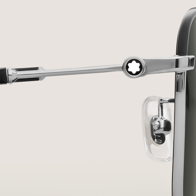 Squared Sunglasses with Silver Colored Metal Frame - 3