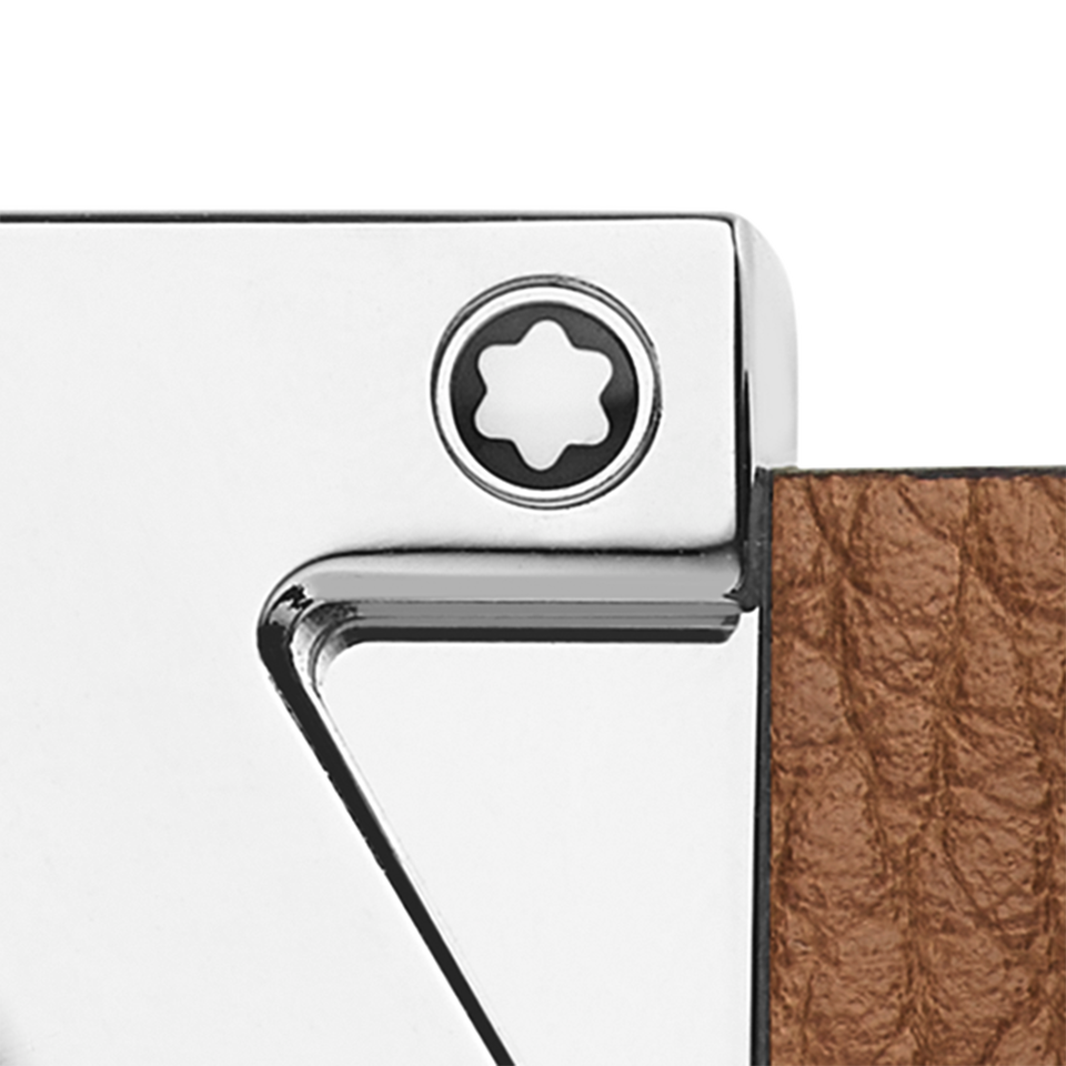 Grainy caramel 35mm leather belt - 4