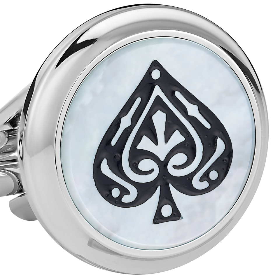 Meisterst&uuml;ck Tribute to the Book Around the World in 80 Days Spade & Heart Cufflinks - 2