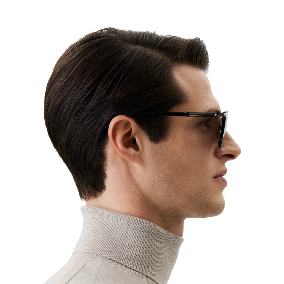 Rectangular Sunglasses with Black-coloured Acetate Frame - 2