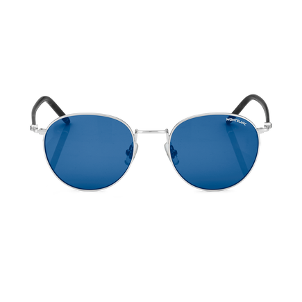 Round sunglasses with Ruthenium Coloured Metal Frame
