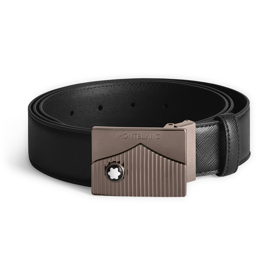 Black 35&nbsp;mm leather belt - 1