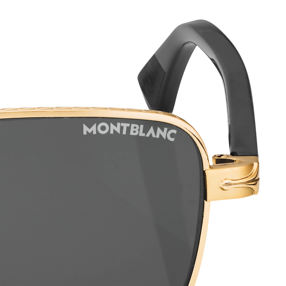 Rectangular sunglasses with Gold Coloured Metal Frame - 3