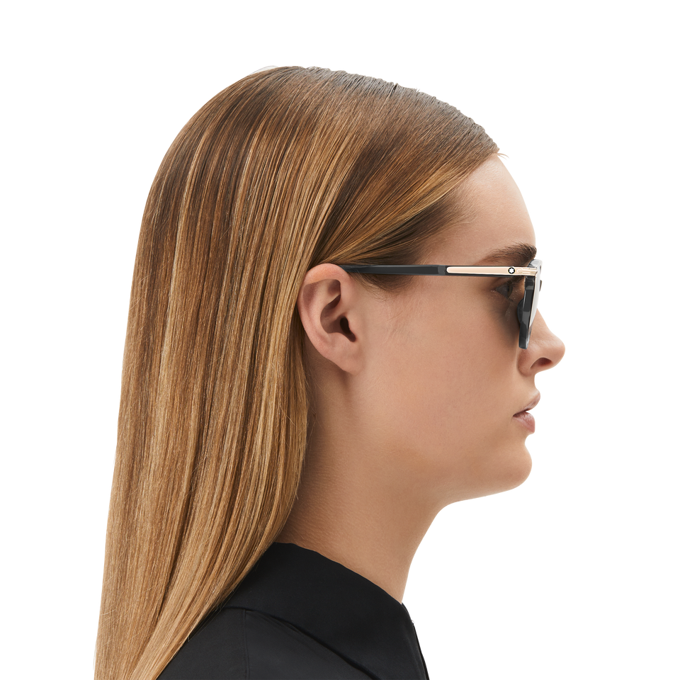 Squared Sunglasses with Black Coloured Acetate Frame - 5