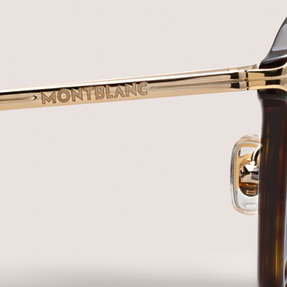 Round Sunglasses with Havana Acetate Frame 
