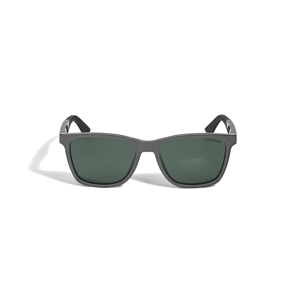 Squared Sunglasses with Grey Colored Injected Frame - 1