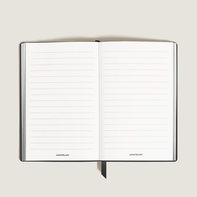 Large Notebook, Black Leather, Black – Lined Pages - 1
