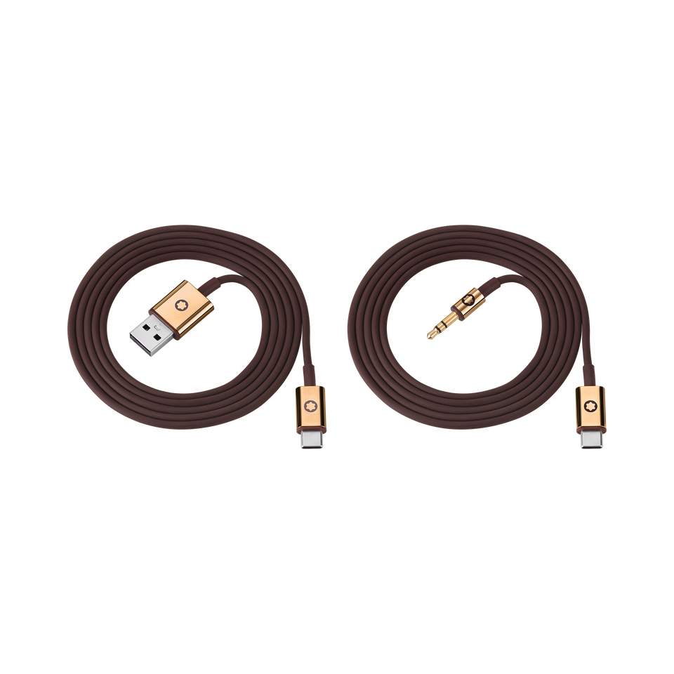 Brown Cable Set for Montblanc MB 01 Headphones - 3
