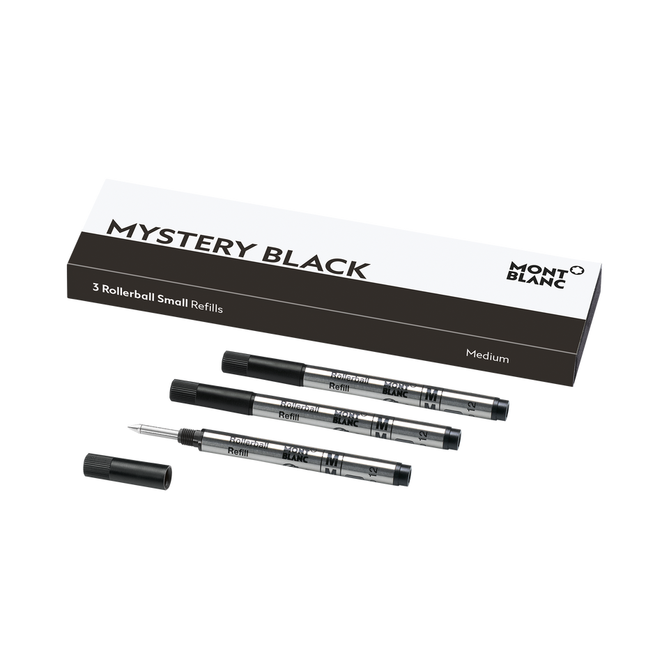 3x Rollerball Small Refills, Mystery Black - 1