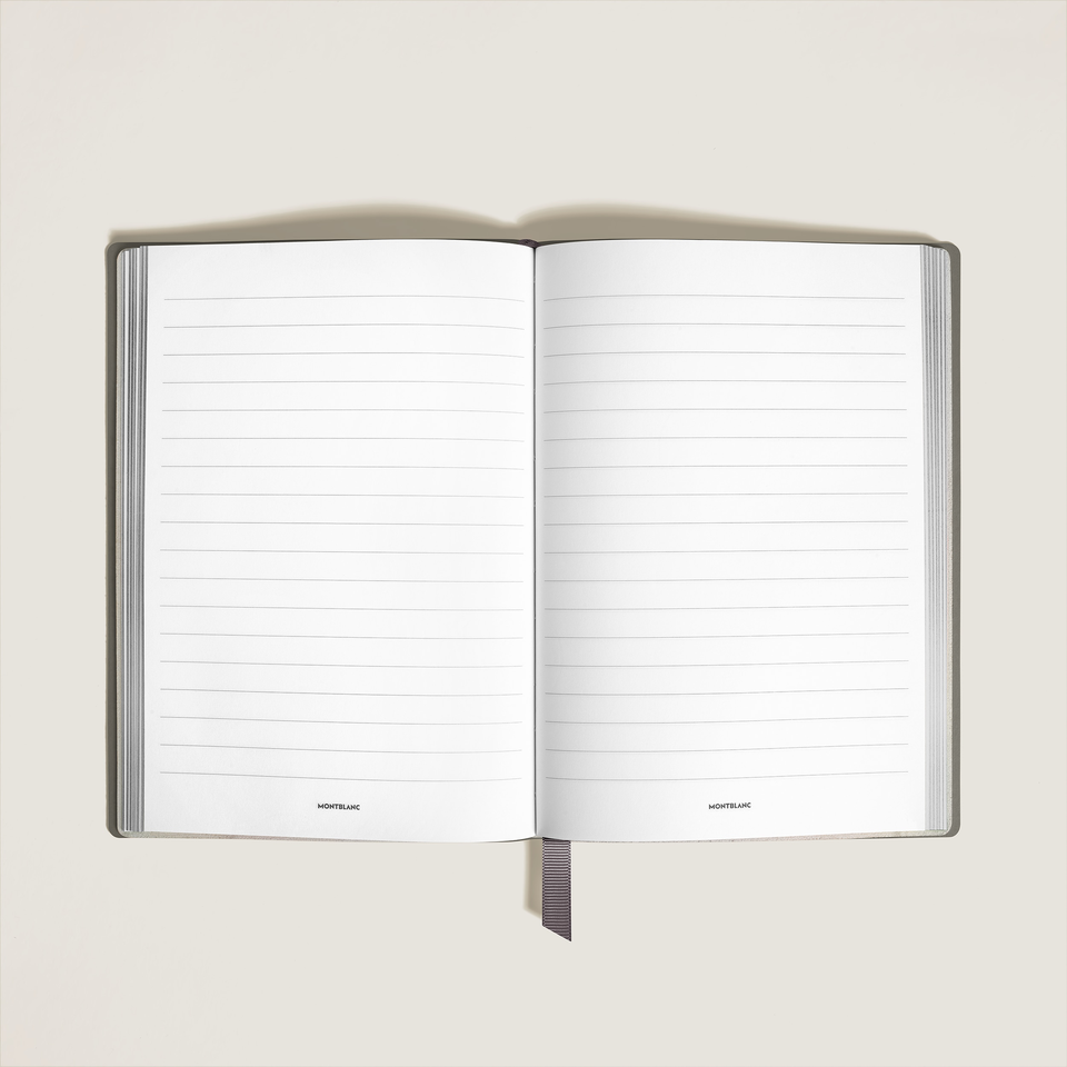 Notebook small, 4810 Medium Grey Leather, Grey, Lined Pages - 2