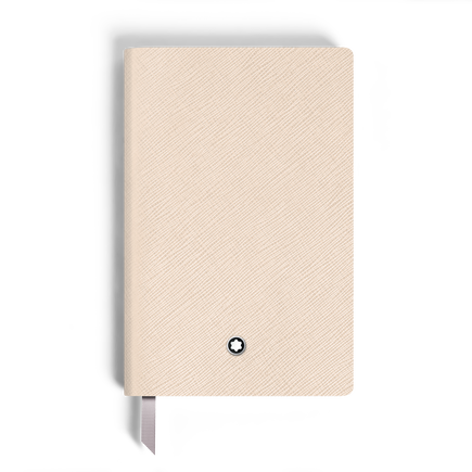 Small Notebook, Saffiano Leather, Cloudy Beige – Lined Pages