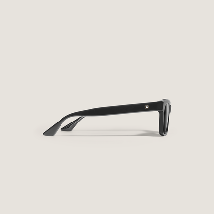 Rectangular Sunglasses with Black Colored Acetate Frame