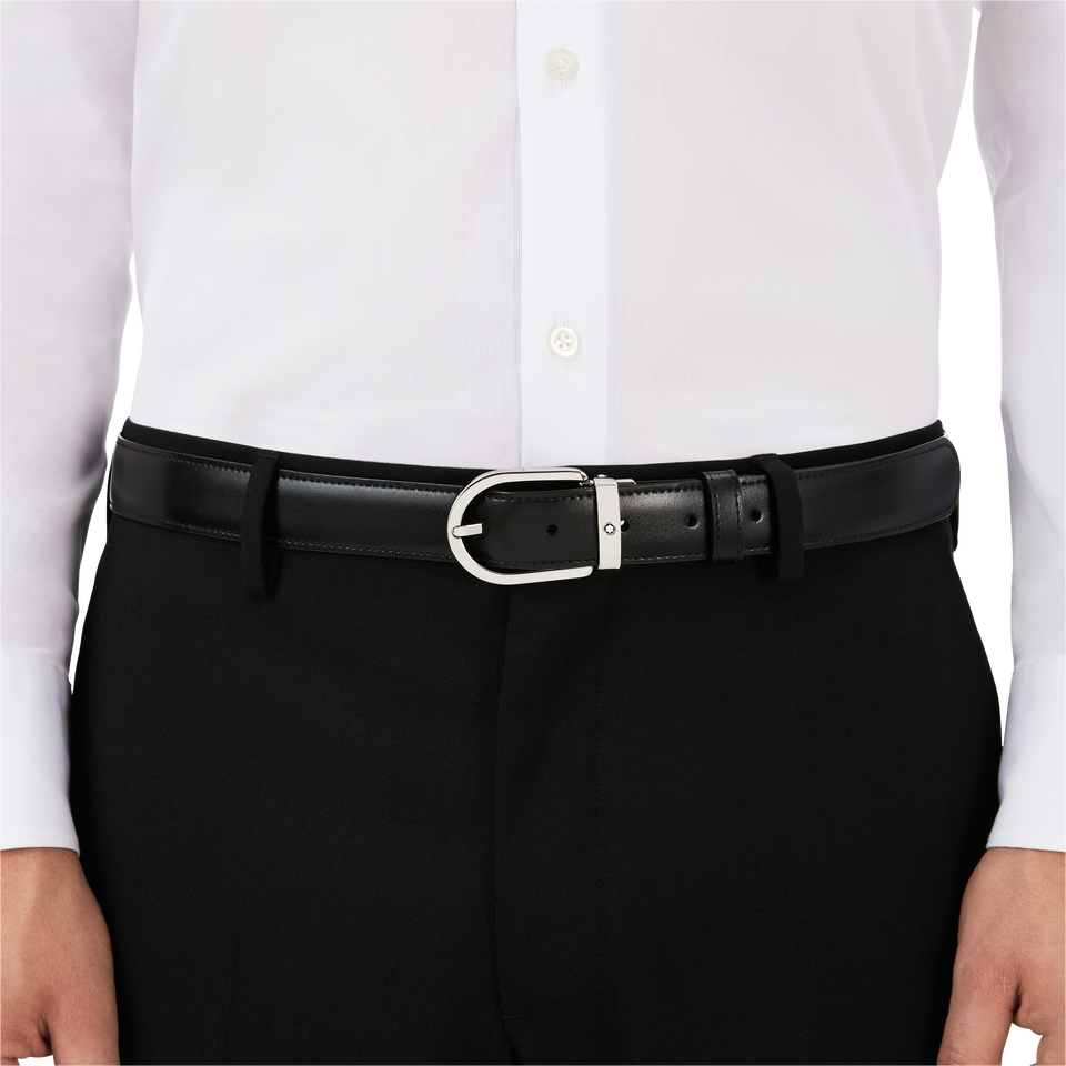 Horseshoe 30&nbsp;mm Reversible Belt in Leather - 3