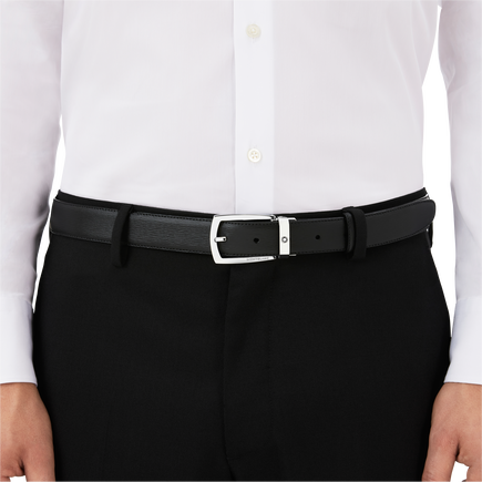 Rectangular 30 mm Belt in Leather