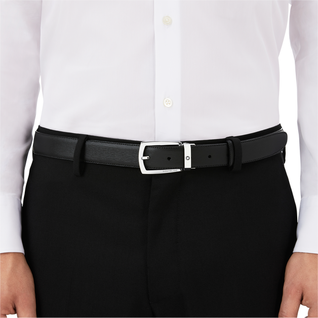 Rectangular 30 mm Belt in Leather - 2