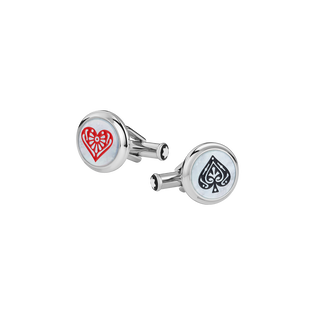 Meisterst&uuml;ck Tribute to the Book Around the World in 80 Days Spade & Heart Cufflinks