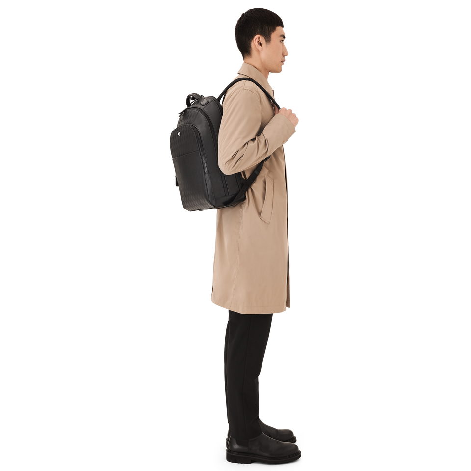 Large Backpack with 3 Compartments in Extreme Leather - 5