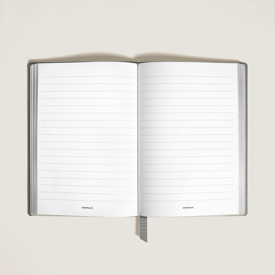 Medium Notebook, Saffiano Leather, Medium Grey &ndash; Lined Pages - 1