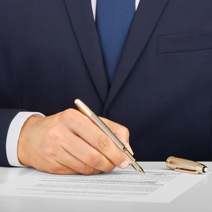 Meisterst&uuml;ck Geometry Solitaire signature Gold LeGrand Fountain Pen