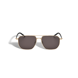 Squared Sunglasses with Gold Coloured Metal Frame 