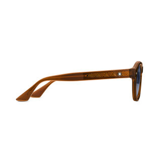 Round Sunglasses with Brown Coloured Acetate Frame