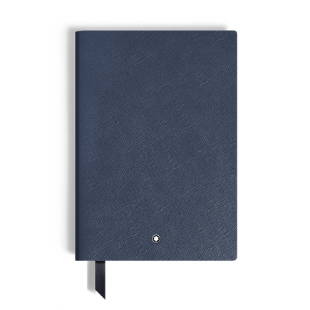 Medium Notebook, Saffiano Leather, Blue &ndash; Lined Pages