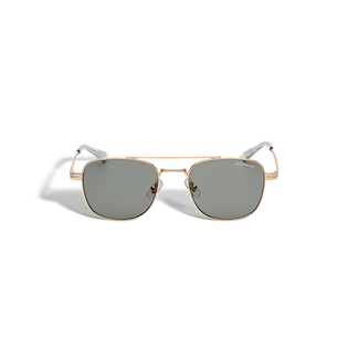 Squared Sunglasses with Gold Coloured Metal Frame 