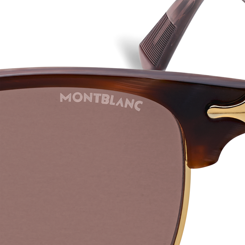 Rectangular Sunglasses Gold Coloured Metal Frame  - 3