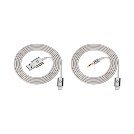 Grey Cable Set for Montblanc MB 01 Headphones