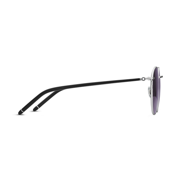 Round sunglasses with Silver Coloured Metal Frame - 2
