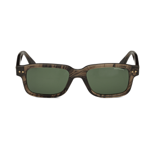 Rectangular Sunglasses with Havana Coloured Acetate Frame
