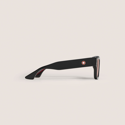 Rectangular Sunglasses with Black Acetate Frame 