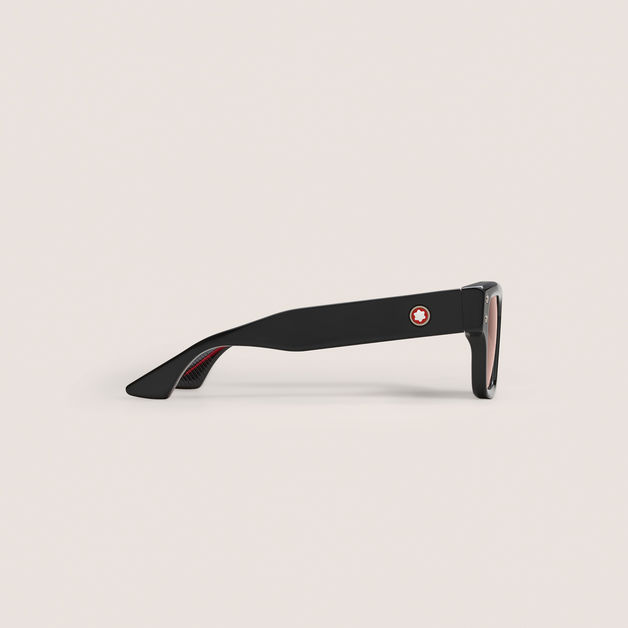 Rectangular Sunglasses with Black Acetate Frame  - 2